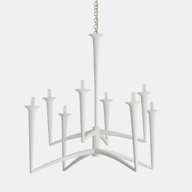 Isma Chandelier in White Gesso