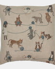 Playful Cats Pillow, square