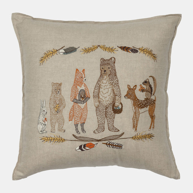 Woodland Welcome Pillow, square
