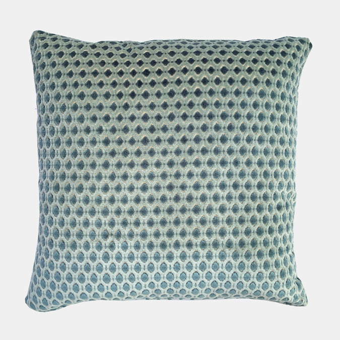 Morris Sky Velvet Pillow, square