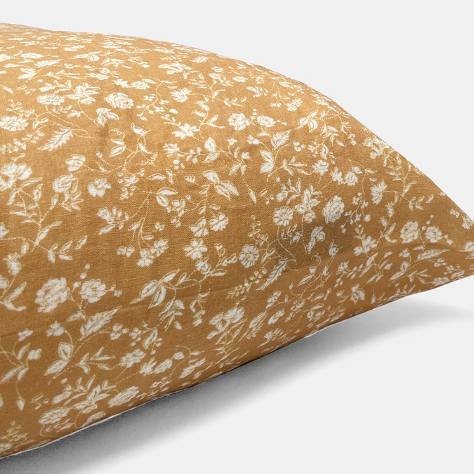 Linen Standard Pillowcase, saffron flower