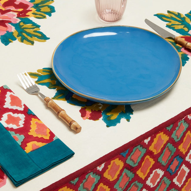 Lisa Bouquet Cream Cotton Tablecloth