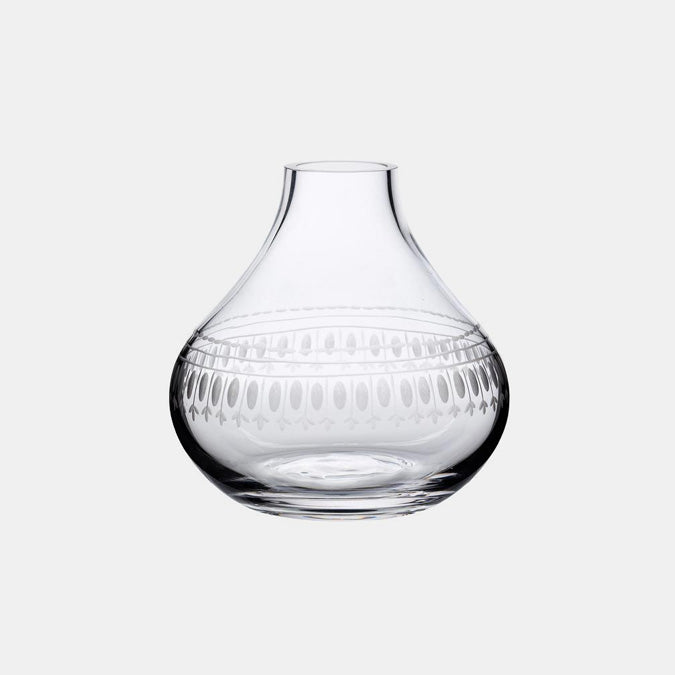 Small Crystal Vase with Ovals