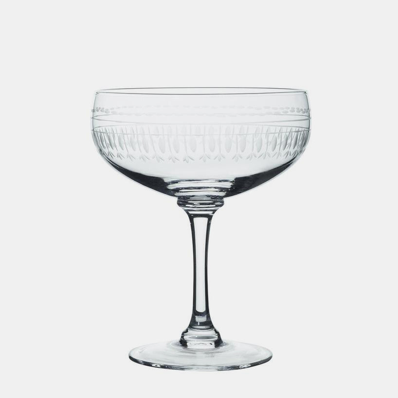 Crystal Cocktail Glass with Ovals