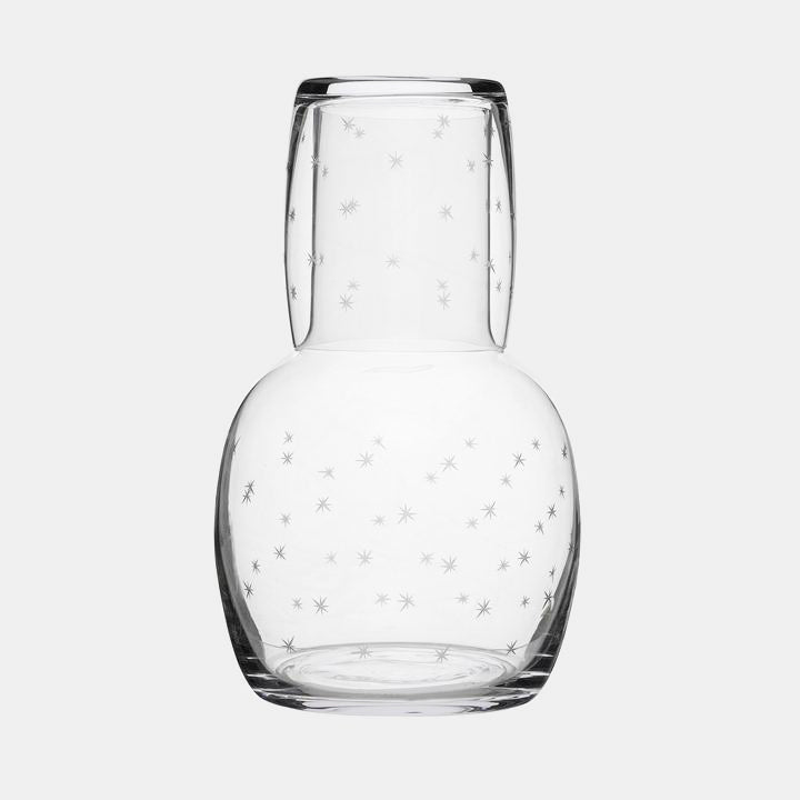 Crystal Glass Carafe with Stars